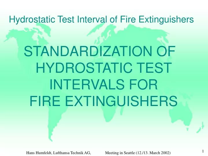 hydrostatic test interval of fire extinguishers