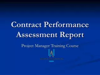 Contract Performance Assessment Report