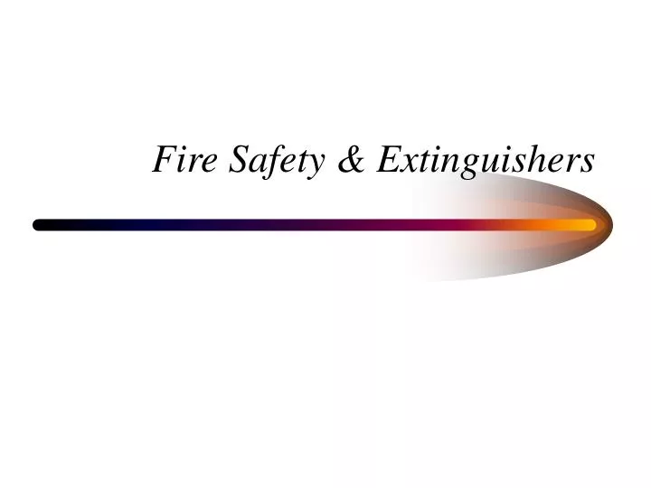 fire safety extinguishers