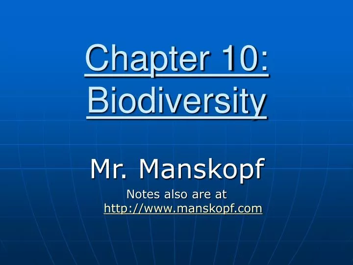 chapter 10 biodiversity