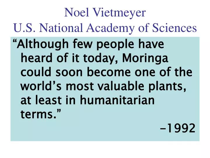 noel vietmeyer u s national academy of sciences