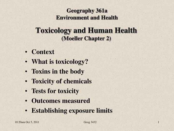 toxicology and human health moeller chapter 2