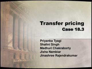 Transfer pricing Case 18.3