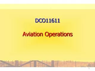 DCO11611 Aviation Operations