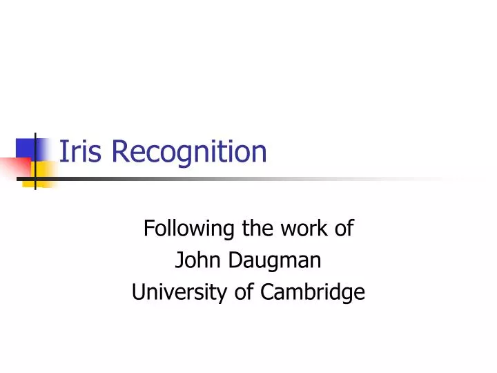 iris recognition