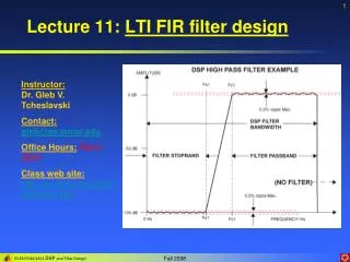 Lecture 11: LTI FIR filter design