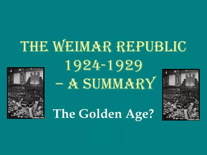 the weimar republic 1924 1929 a summary