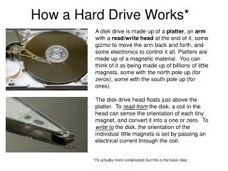 How a Hard Drive Works*