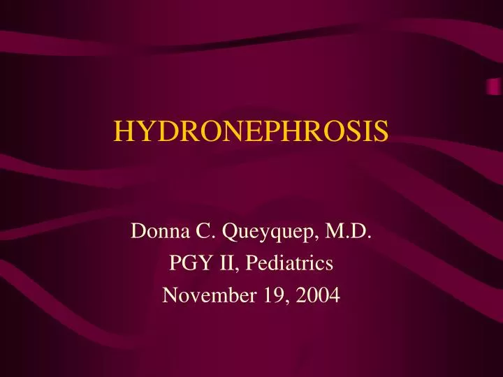 hydronephrosis