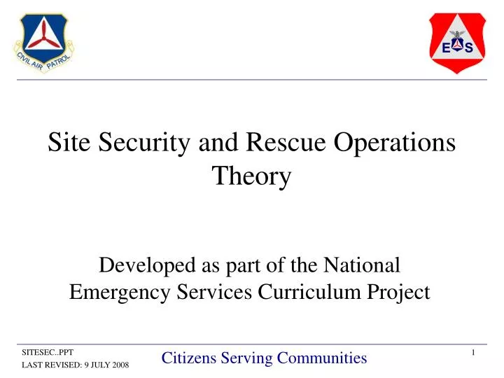 site security and rescue operations theory