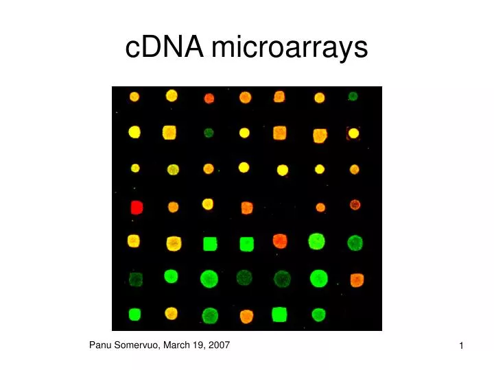 cdna microarrays