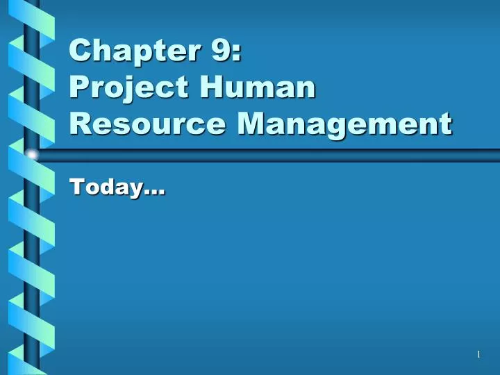 chapter 9 project human resource management