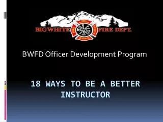 18 Ways to be a better instructor