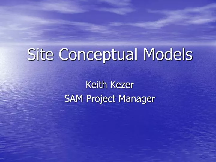 site conceptual models