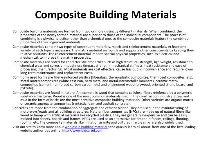 composite building materials