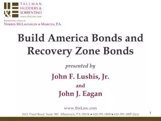 Build America Bonds and Recovery Zone Bonds