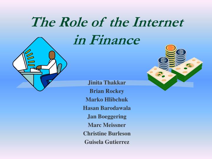 the role of the internet in finance