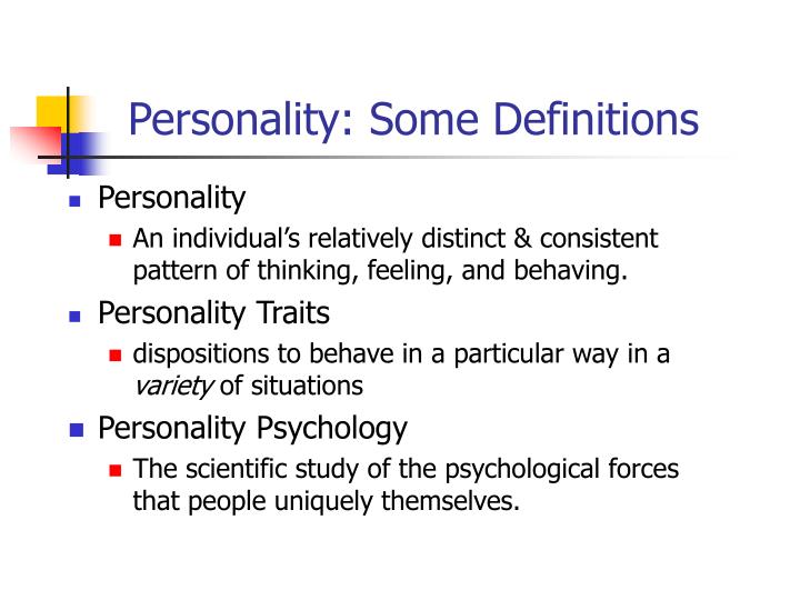 personality some definitions