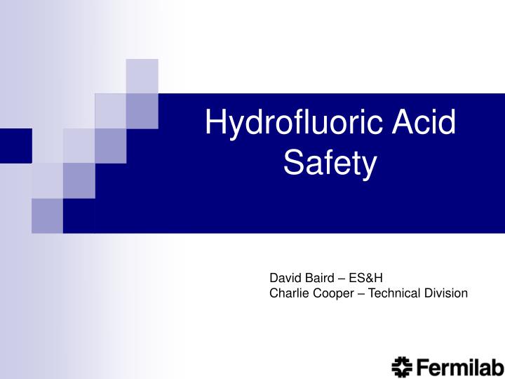 hydrofluoric acid safety