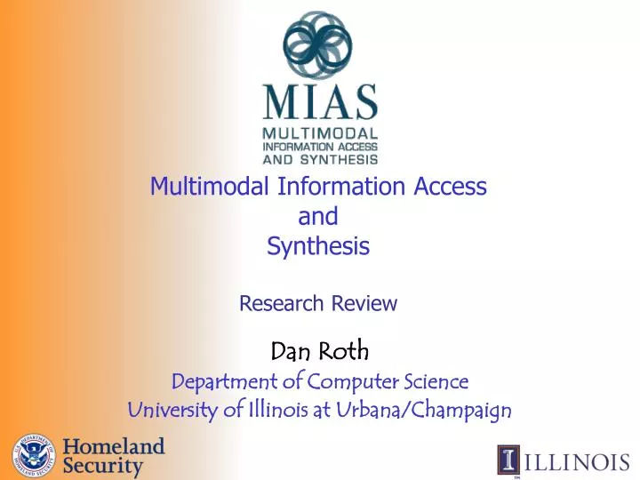 multimodal information access and synthesis research review