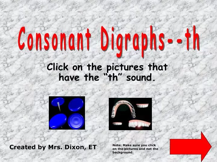click on the pictures that have the th sound