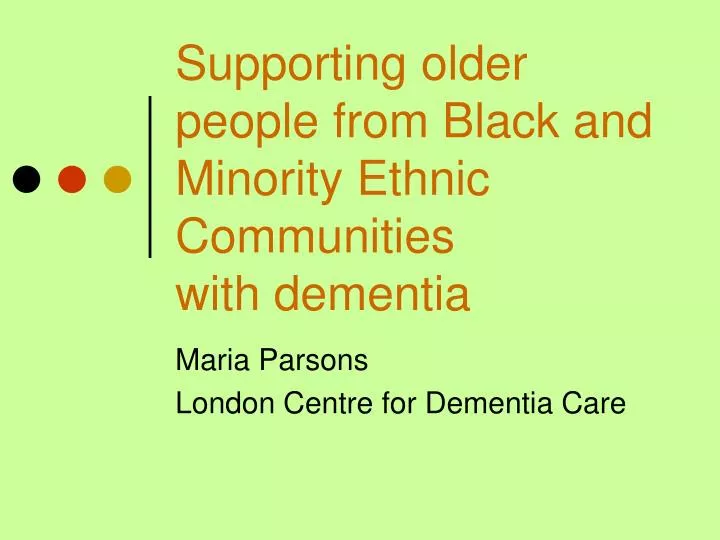 supporting older people from black and minority ethnic communities with dementia
