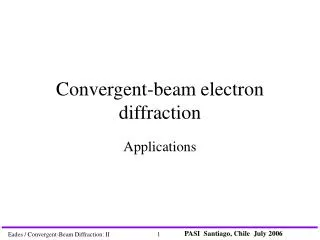 Convergent-beam electron diffraction
