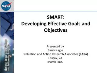 SMART: Developing Effective Goals and Objectives