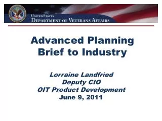 Advanced Planning Brief to Industry