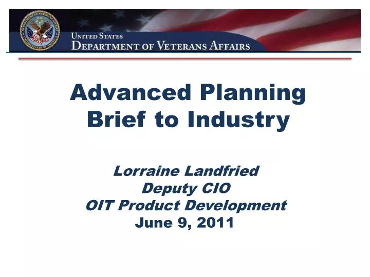 advanced planning brief to industry