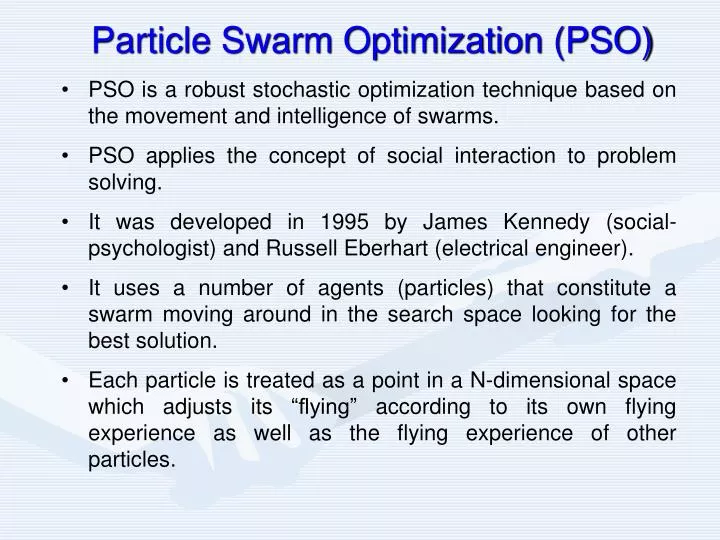 particle swarm optimization pso