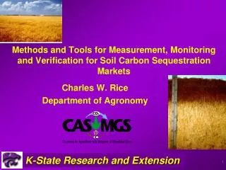 Methods and Tools for Measurement, Monitoring and Verification for Soil Carbon Sequestration Markets