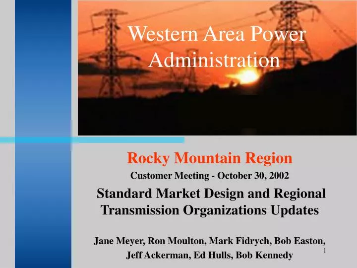western area power administration