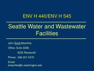 Seattle Water and Wastewater Facilities