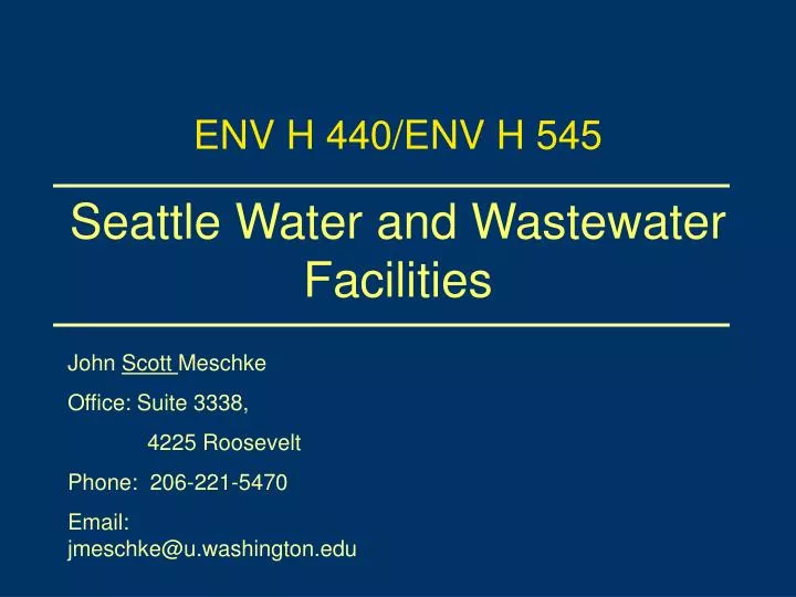 seattle water and wastewater facilities