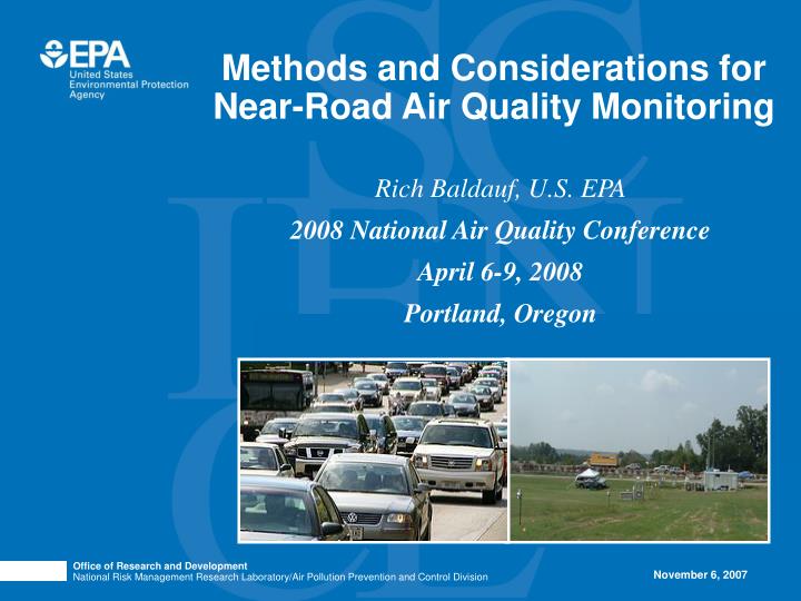 methods and considerations for near road air quality monitoring