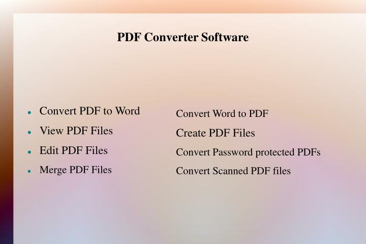 pdf converter software