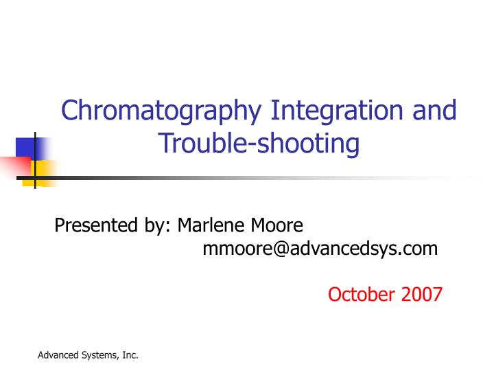 chromatography integration and trouble shooting