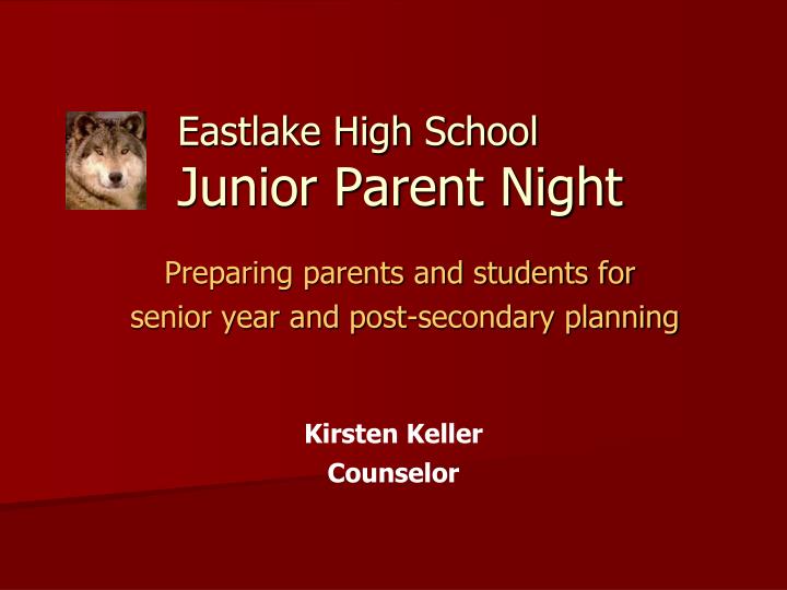 eastlake high school junior parent night