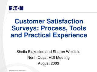 Customer Satisfaction Surveys: Process, Tools and Practical Experience