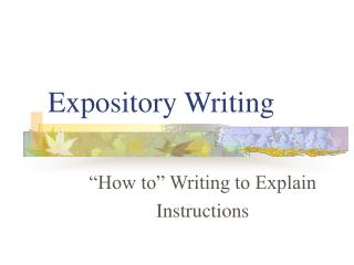 Expository Writing