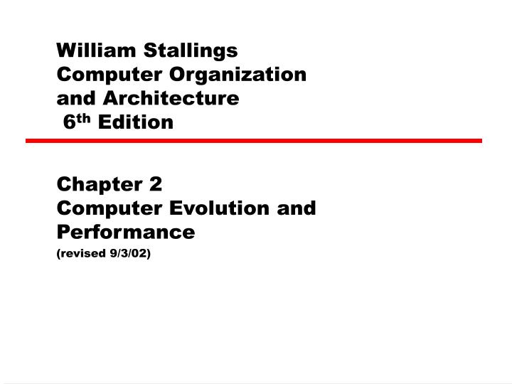 william stallings computer organization and architecture 6 th edition