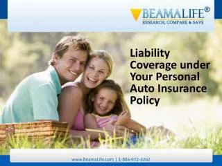 Liability Coverage under Your Personal Auto Insurance Policy