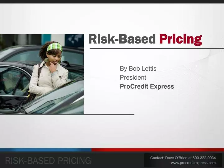 risk based pricing