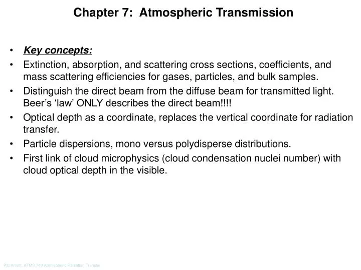 chapter 7 atmospheric transmission