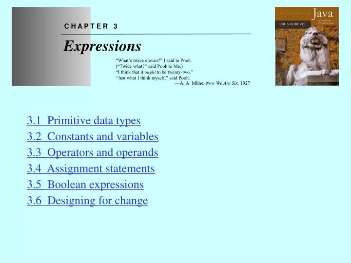 chapter 3 expressions