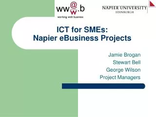 ICT for SMEs: Napier eBusiness Projects