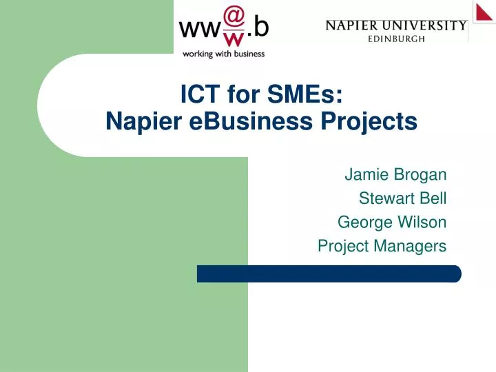 ict for smes napier ebusiness projects