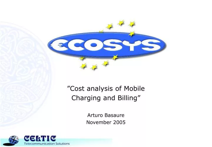 cost analysis of mobile charging and billing arturo basaure november 2005