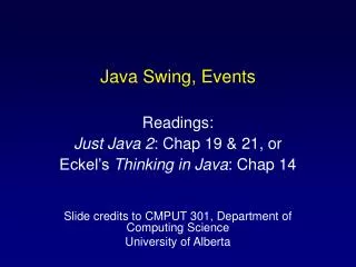 Java Swing, Events